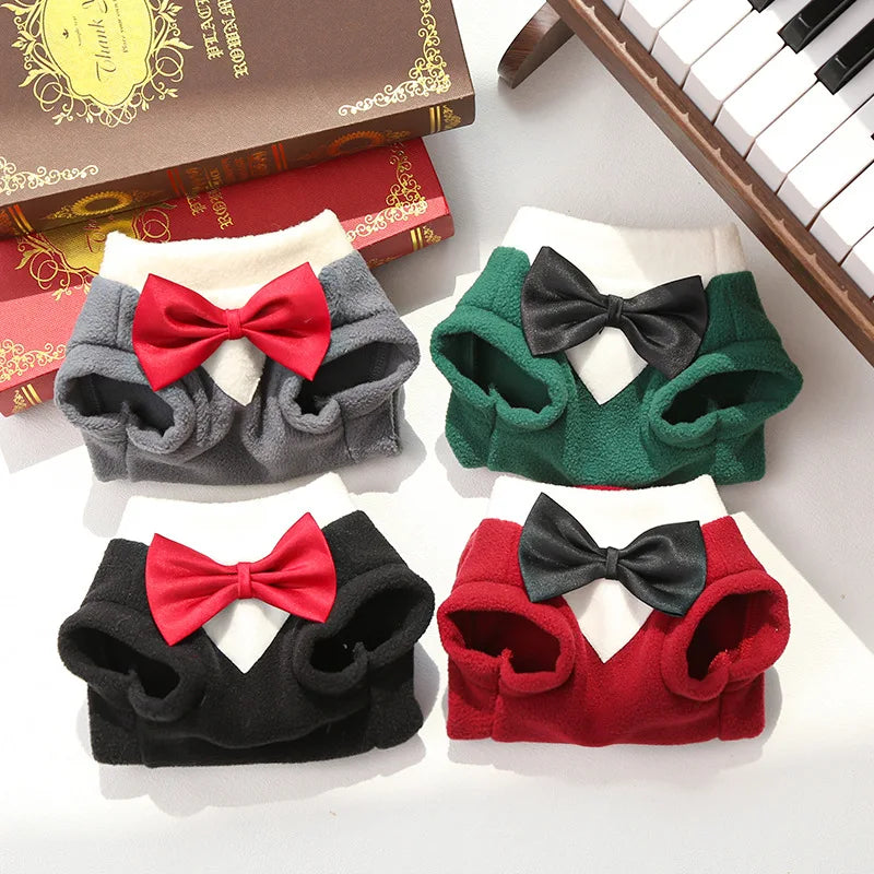 Formal Suits for Small Dogs and Cats – Tuxedo with Bow Tie, Weddings and Celebrations
