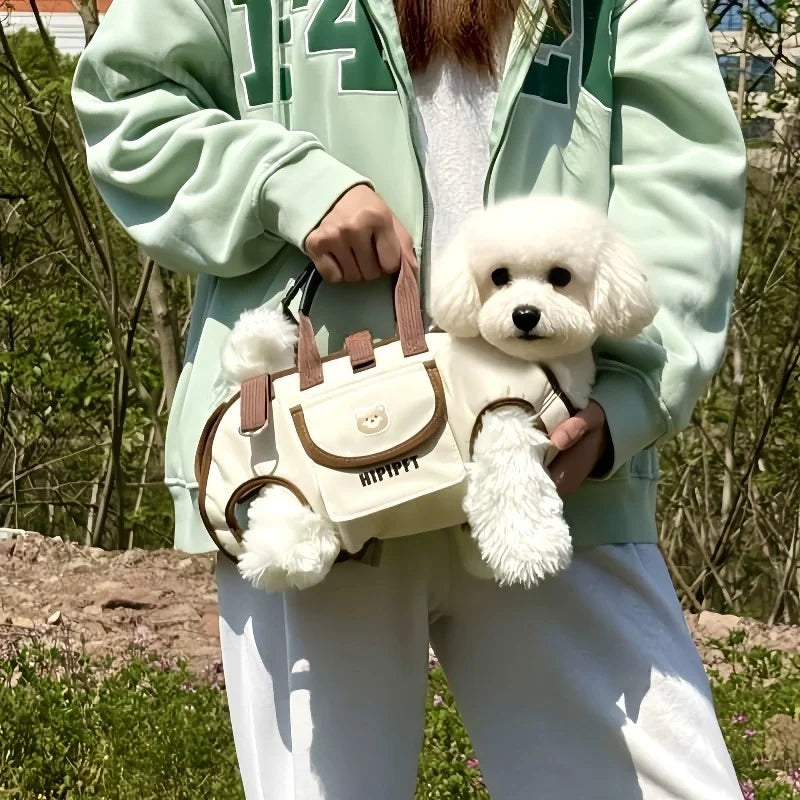 Portable Pet Carrier Bag for Cats and Small Dogs Breathable Lightweight Crossbody Handheld Outdoor Travel Carrier Adjustable Strap
