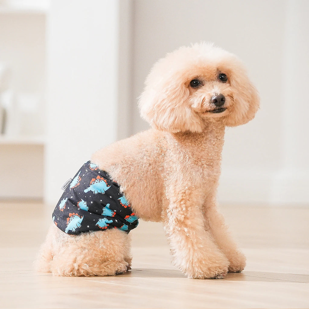 (3pcs per Pack) Male Dog Diapers CuteBone Reusable Washable Dog Belly Bands for Male Dogs Fashion Wraps Doggie Diapers